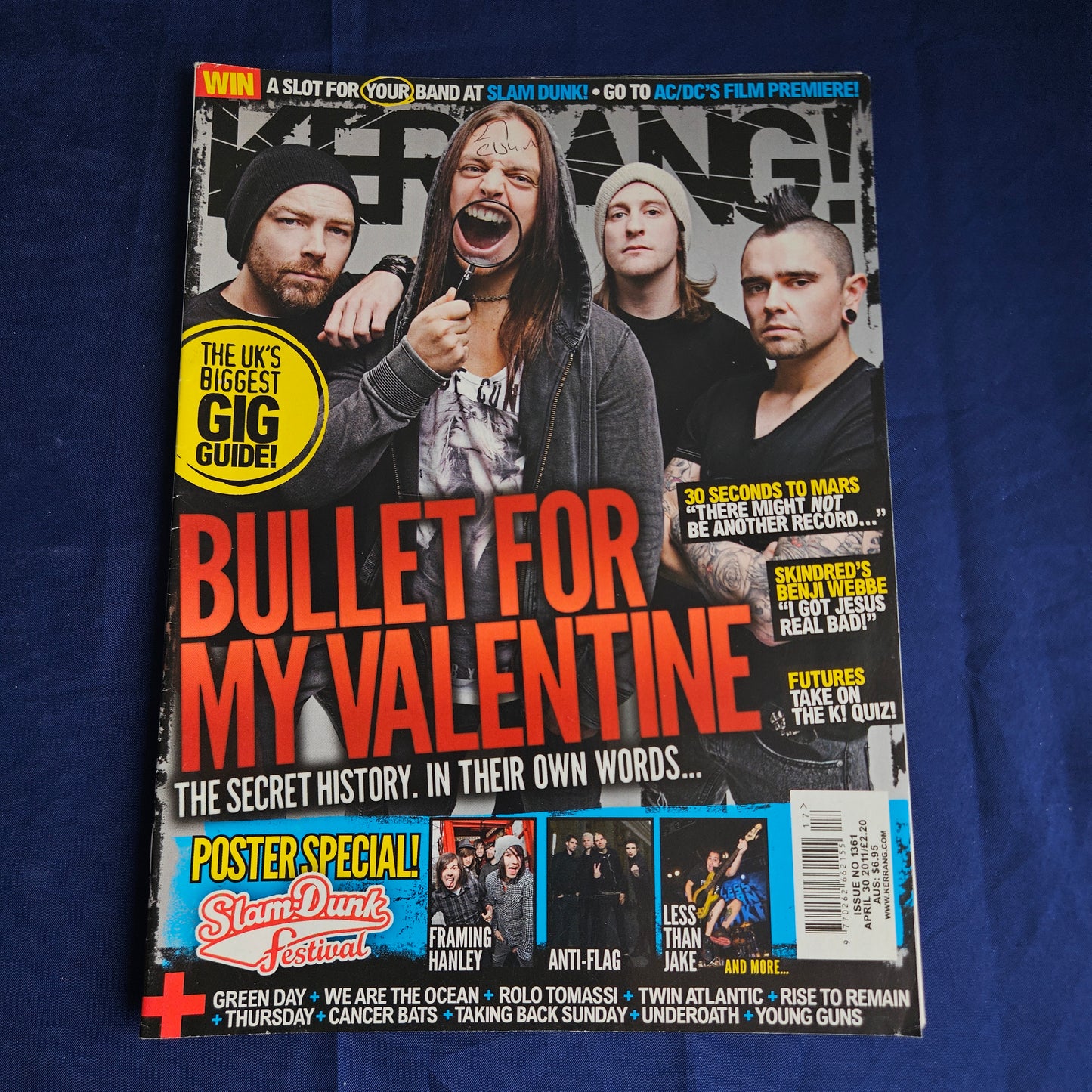 Kerrang Magazine April 30 2011 #1361 (1341) Bullet For My Valentine Green Day