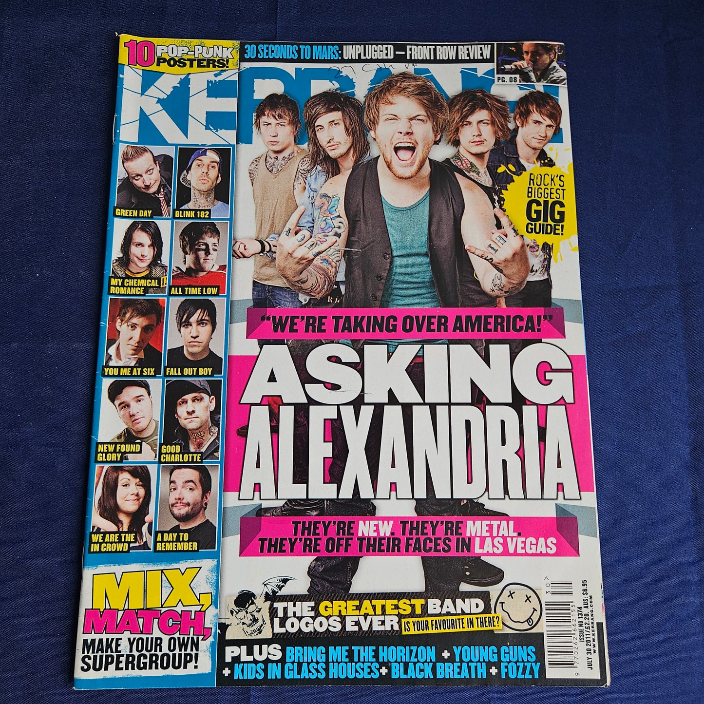Kerrang Magazine July 30 2011 #1374 (1341) Asking Alexandria Green Day MCR