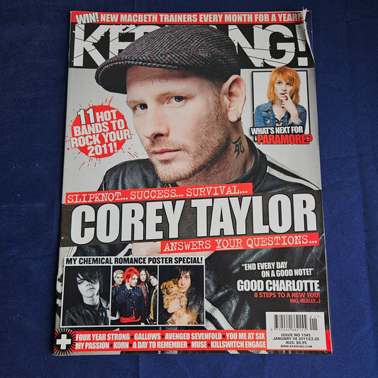 Kerrang Magazine January 8 2011 #1345 (1341) Corey Taylor Slipknot Paramore MCR