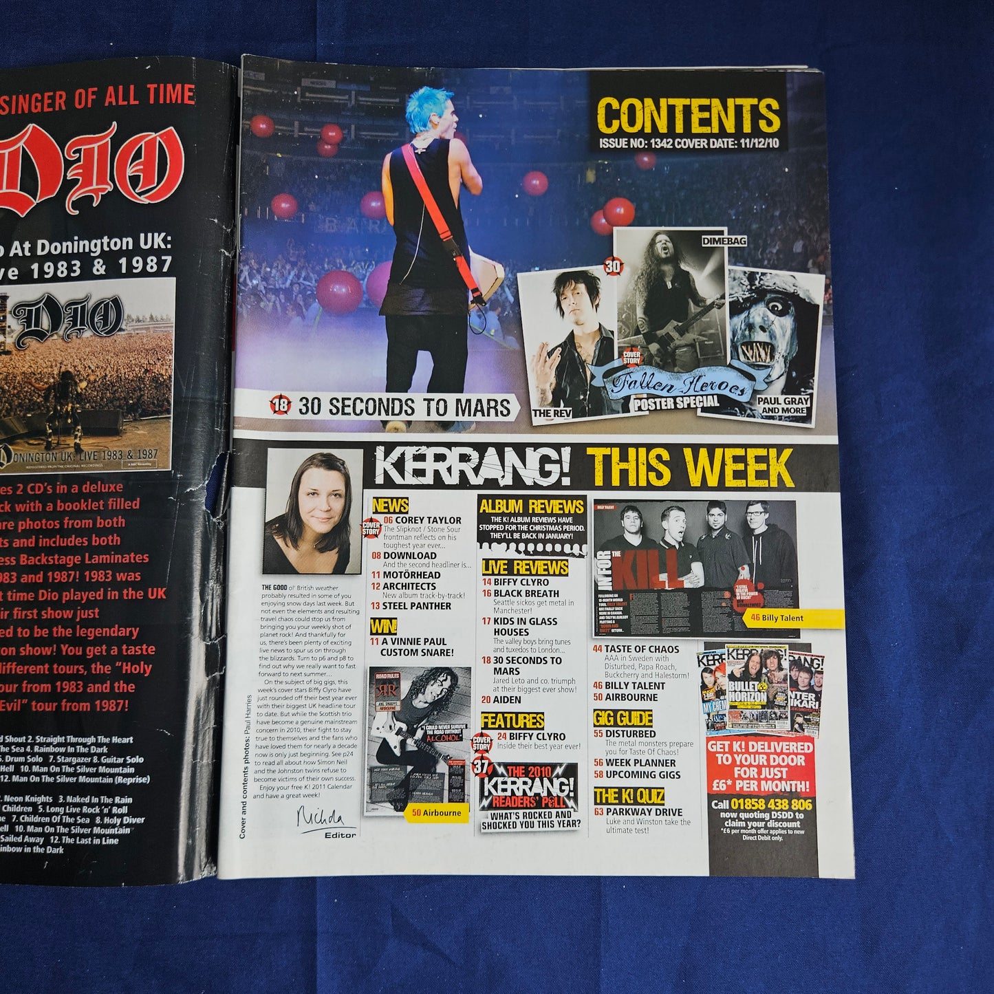 Kerrang Magazine December 11 2010 #1342 (1341) Biffy Clyro Slipknot 30 Seconds
