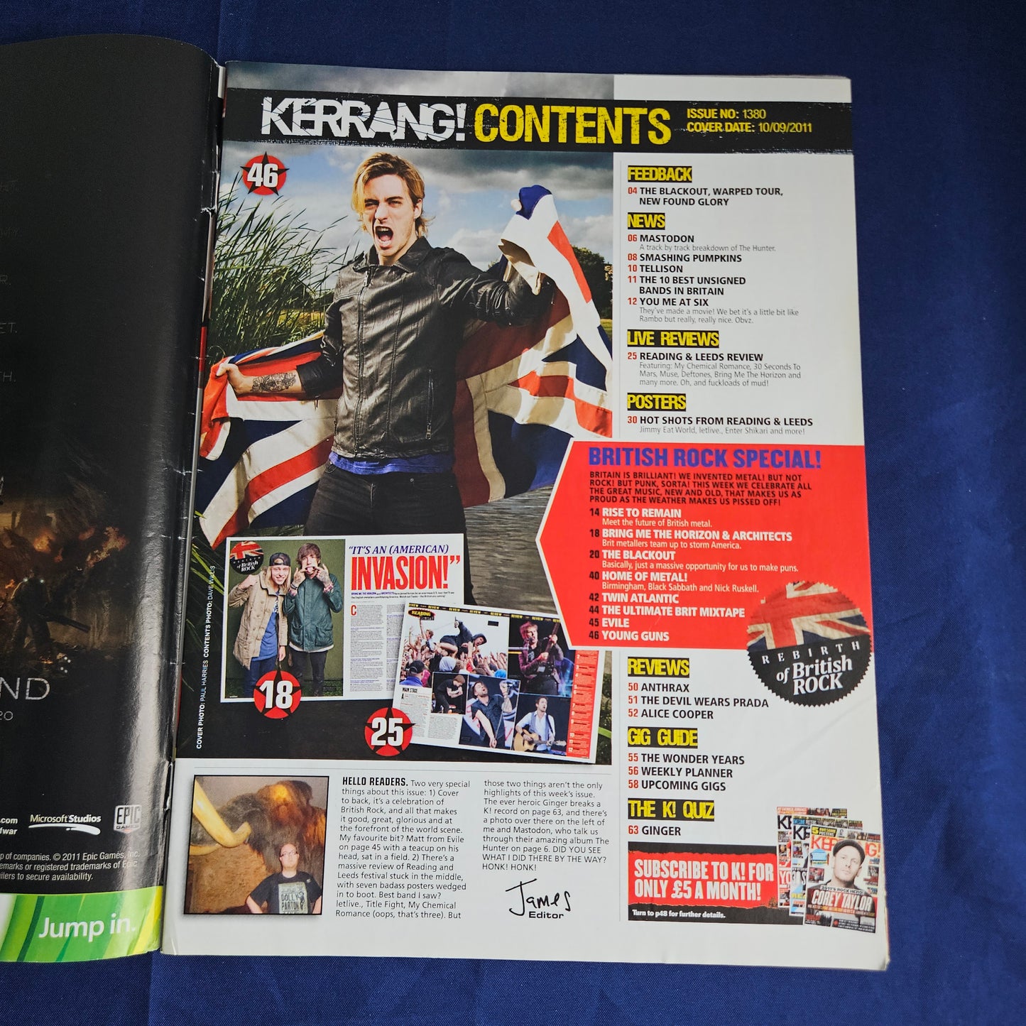 Kerrang Magazine September 10 2011 #1380 (1341) Rise To Remain BMTH Muse Slash MCR
