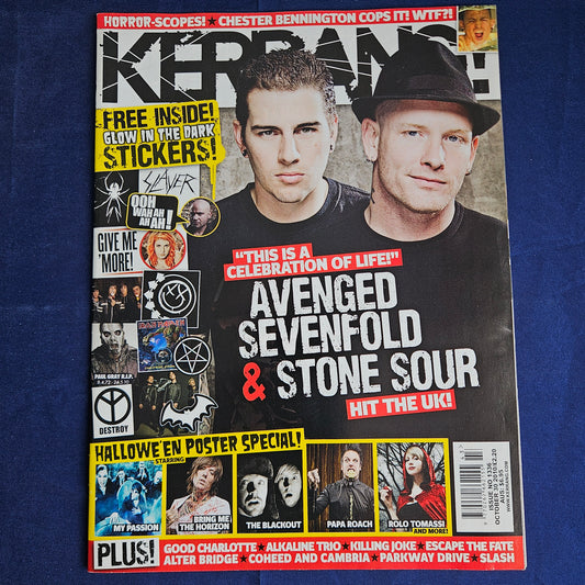 Kerrang Magazine October 30 2010 #1336 (1341) Avenged Sevenfold Stone Sour BMTH