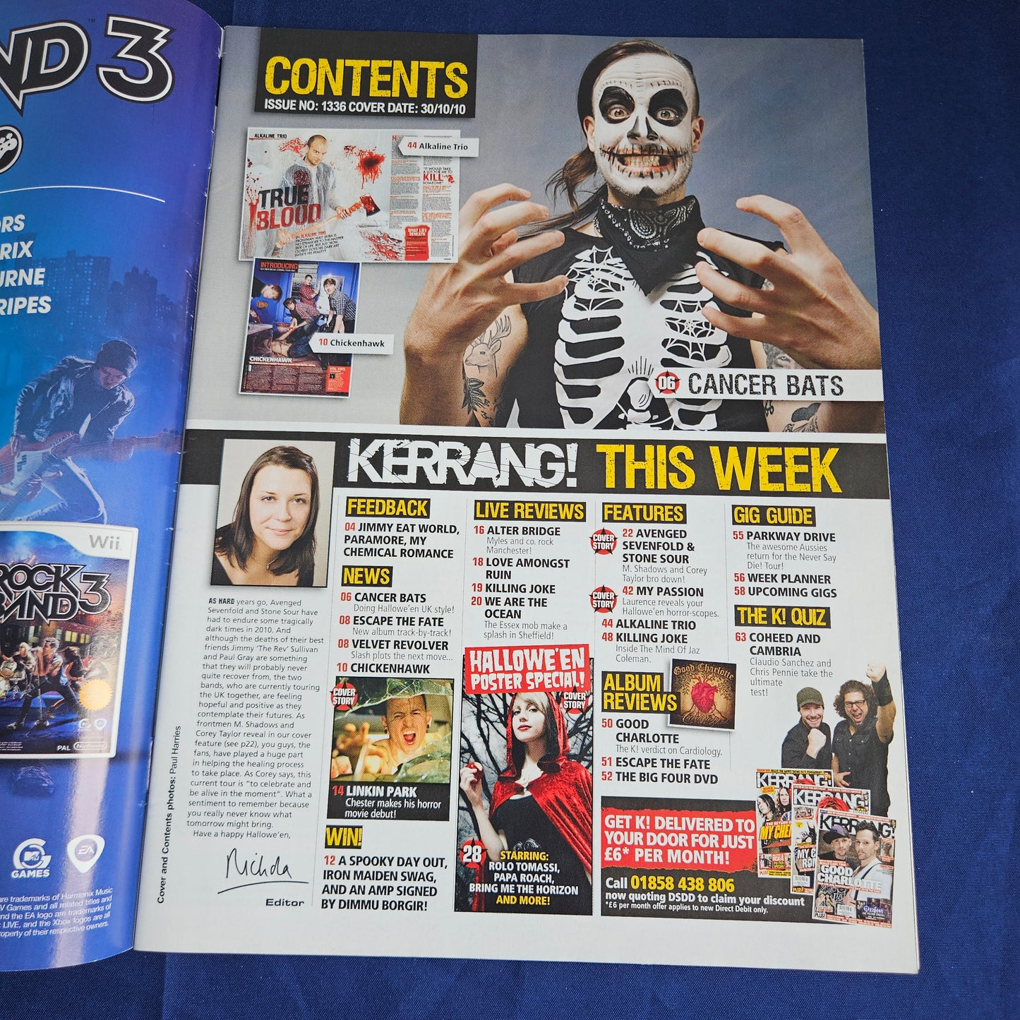 Kerrang Magazine October 30 2010 #1336 (1341) Avenged Sevenfold Stone Sour BMTH