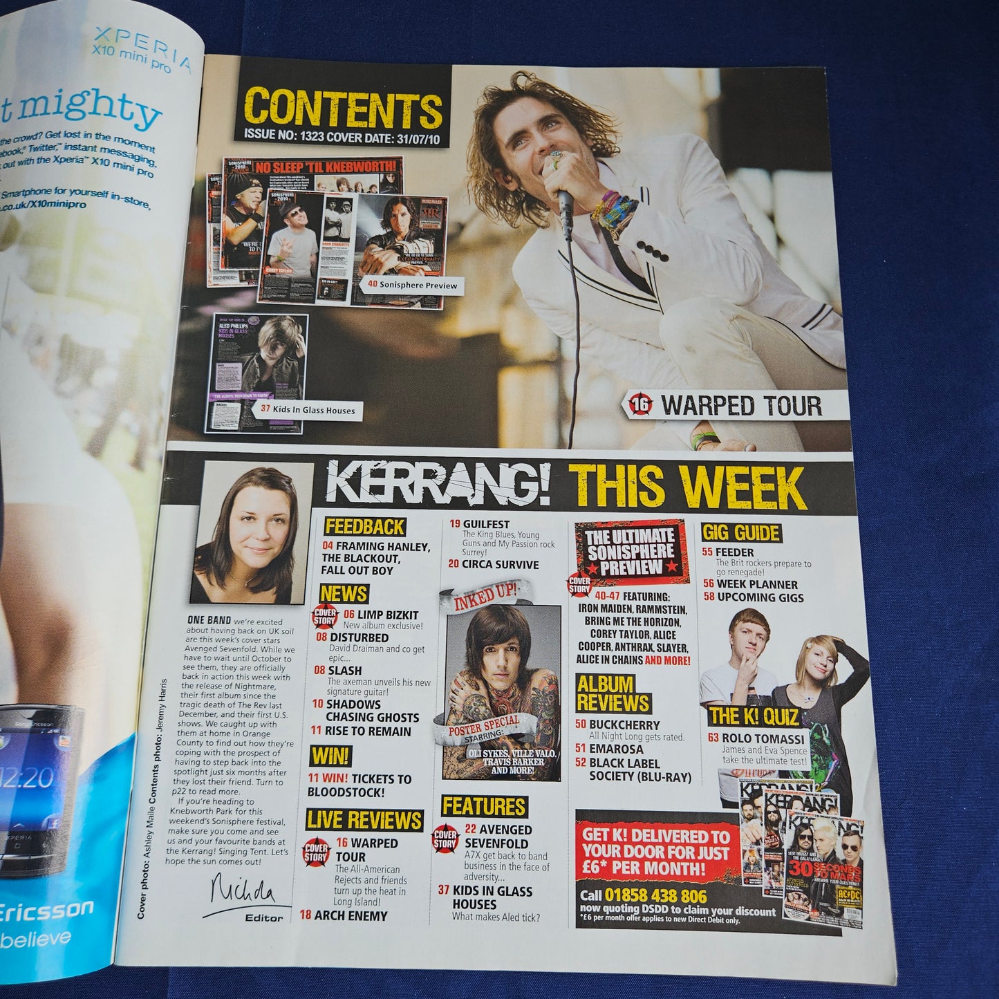 Kerrang Magazine July 31 2010 #1323 (1341) Avenged Sevenfold Travis Barker BMTH