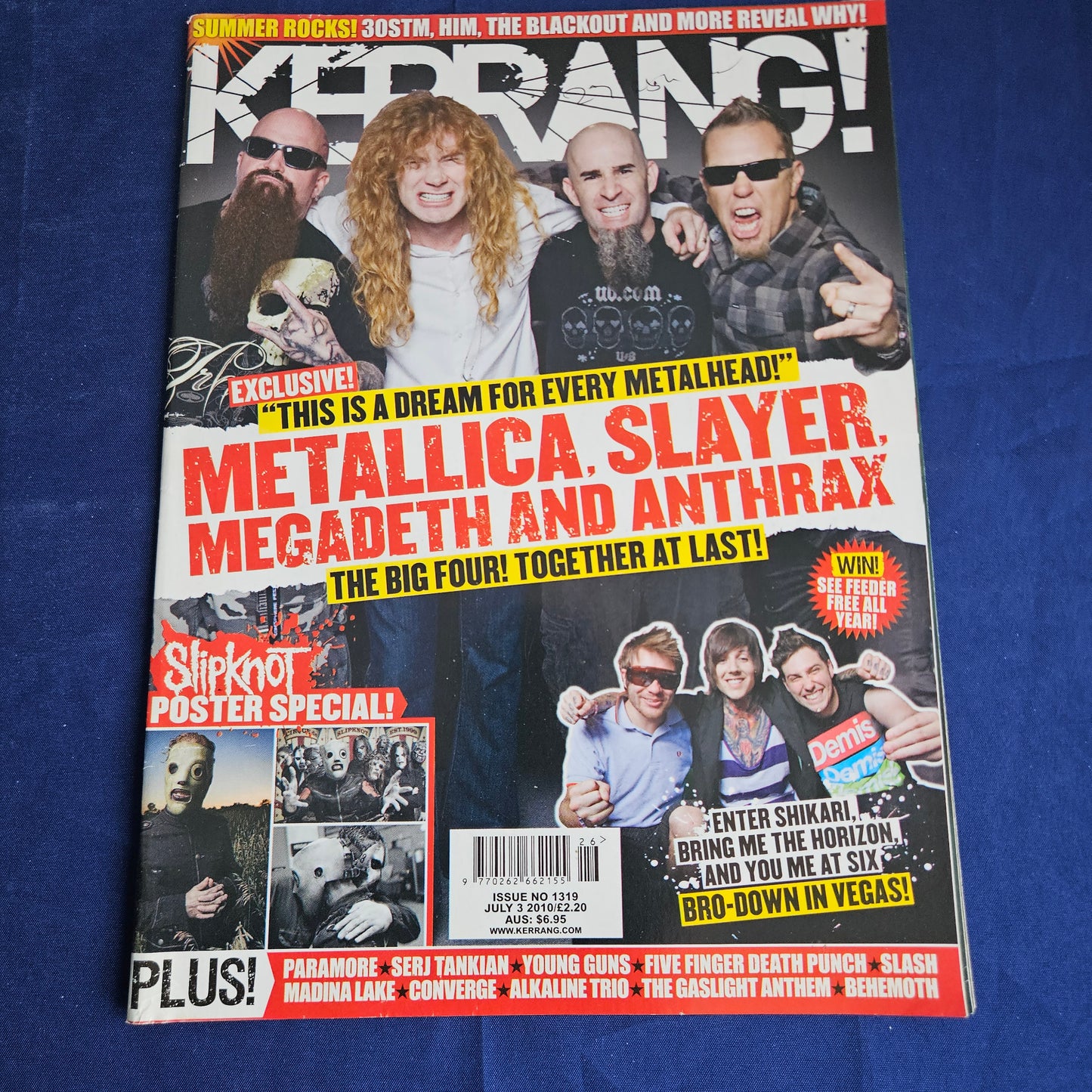 Kerrang Magazine July 3 2010 #1319 (1341) Metallica Megadeth Slayer Slipknot