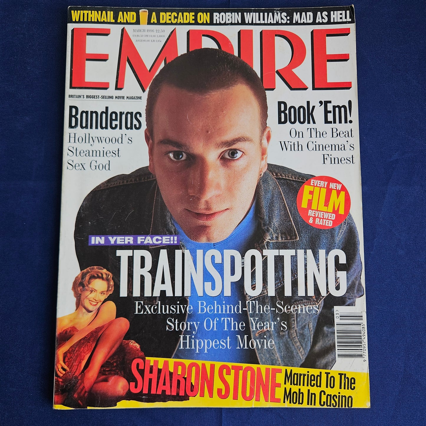 Empire Magazine March 1996 Issue 81 (1345) Trainspotting Ewan McGregor Casino Banderas