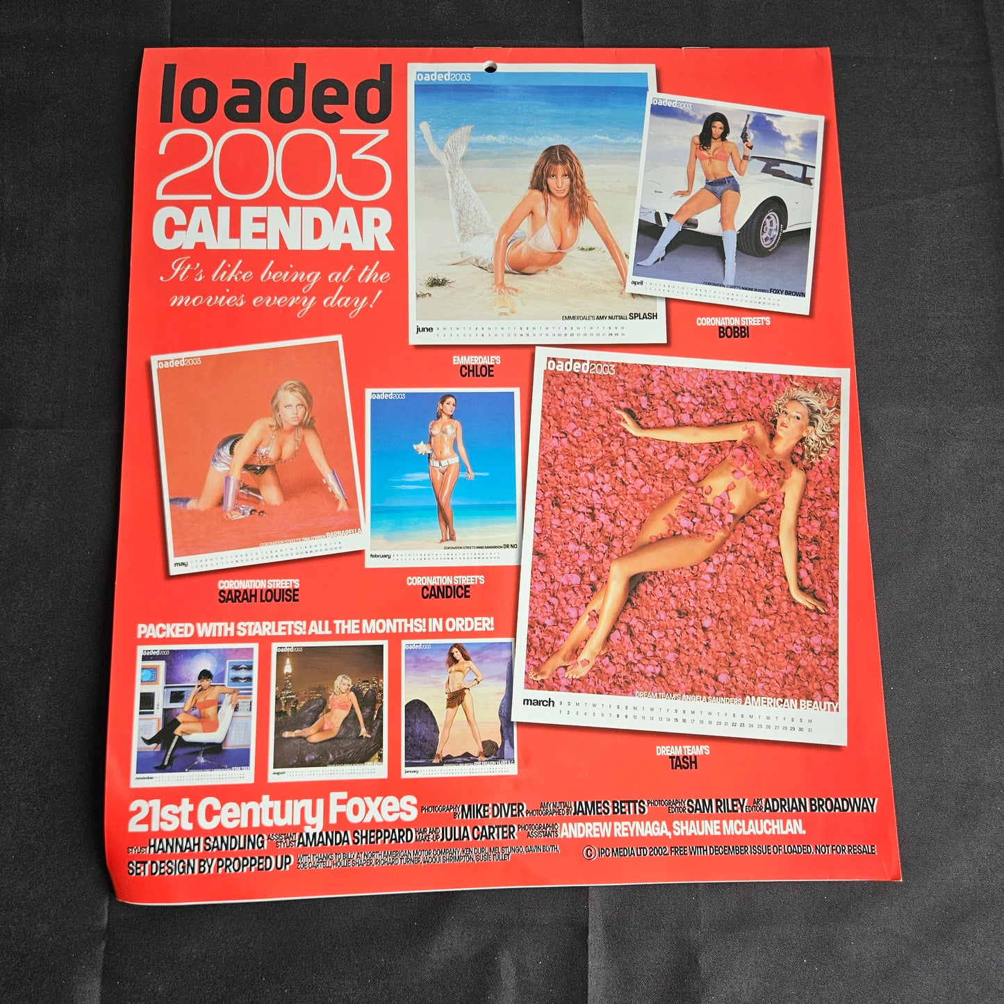Loaded Magazine Calendar 2003 (0012) Amy Nuttall Nikki Sanderson Tina O'Brien