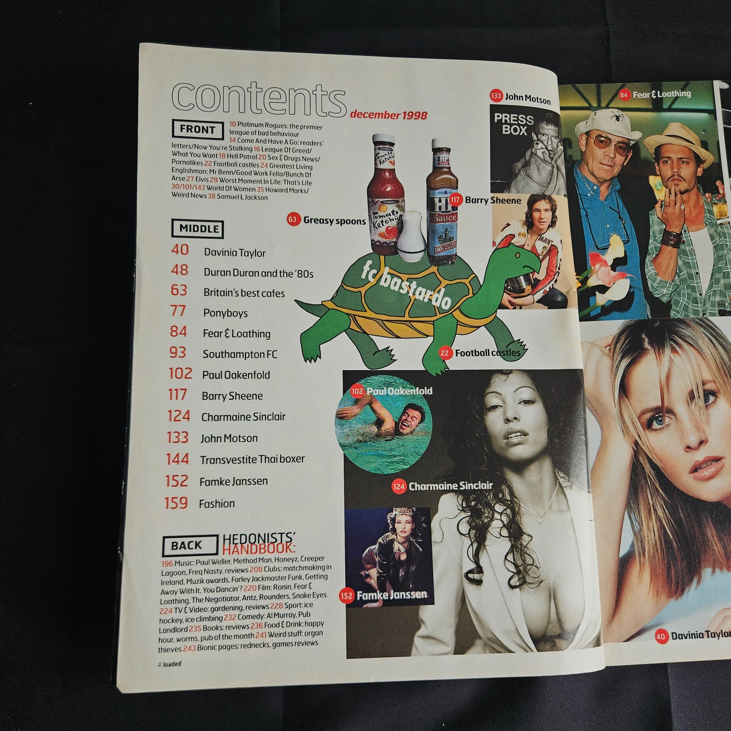 Loaded Magazine December 1998 (1352) Davinia Taylor Johnny Depp Famke Janssen