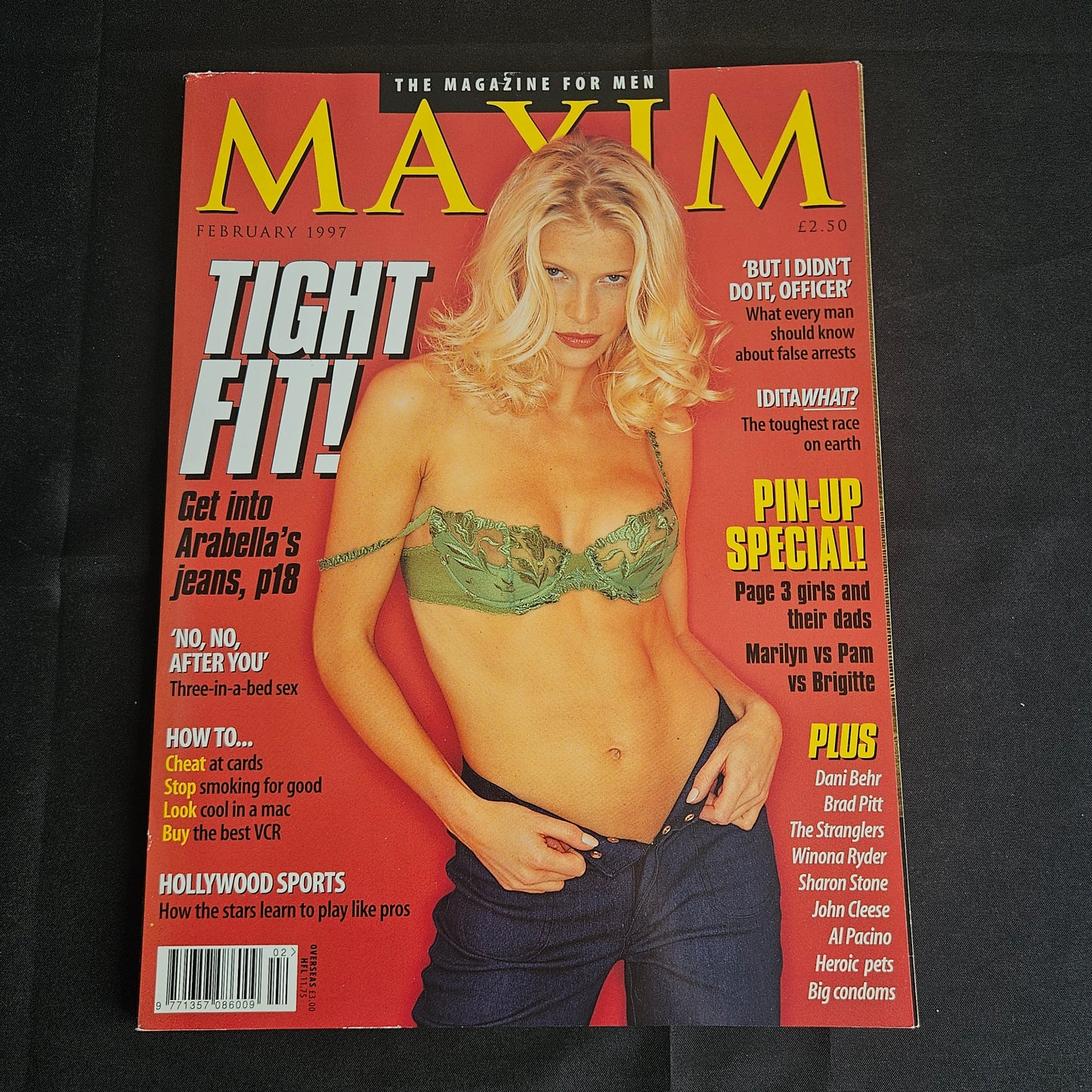 Maxim Magazine February 1997 (1354) Arabella Sharman Pamela Anderson Kate Moss