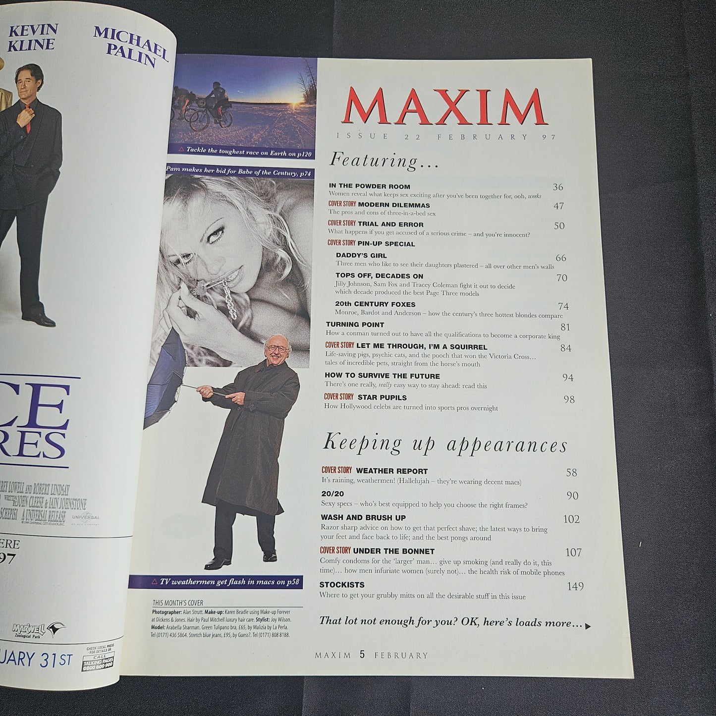 Maxim Magazine February 1997 (1354) Arabella Sharman Pamela Anderson Kate Moss