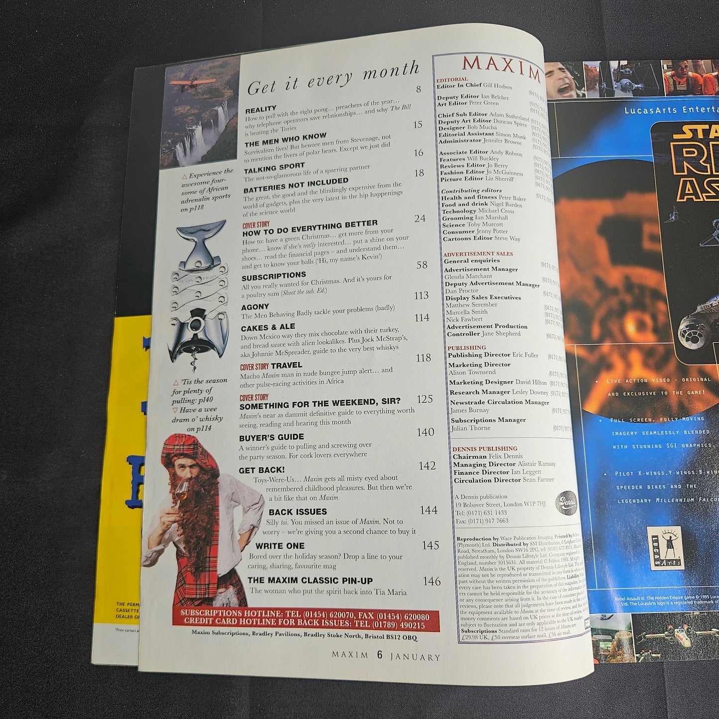Maxim Magazine January 1996 (1354) Louise Glenn Hoddle The Maxim Awards Y2K