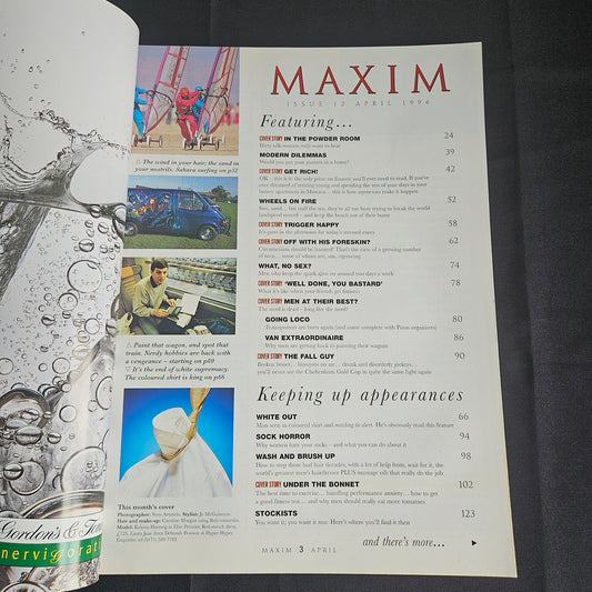 Maxim Magazine April 1996 (1354) Kristen Hartwig Lee Evans Frank Warren 90s