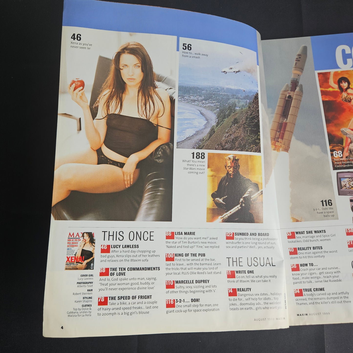 Maxim Magazine August 1999 (1354) Lucy Lawless Xena Lisa Marie Marcelle Duprey