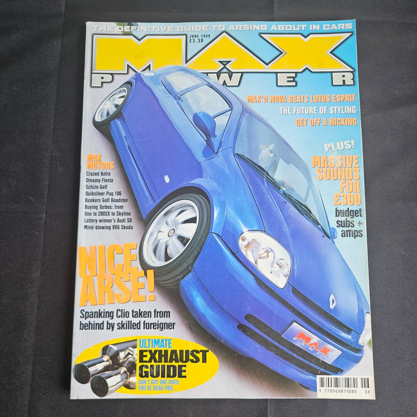 Max Power Magazine June 1999 (1355) Renault Clio VR6 Skoda Vauxhall Nova JDM