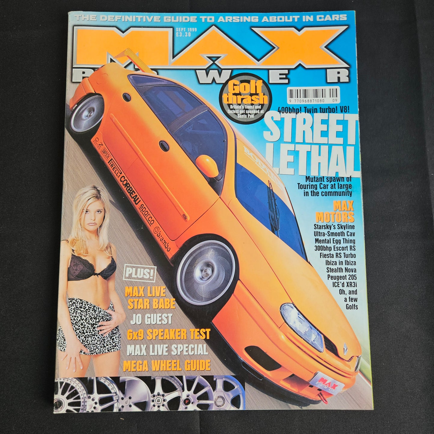 Max Power Magazine September 1999 (1356) Jo Guest Renault Laguna Skyline R32 90s