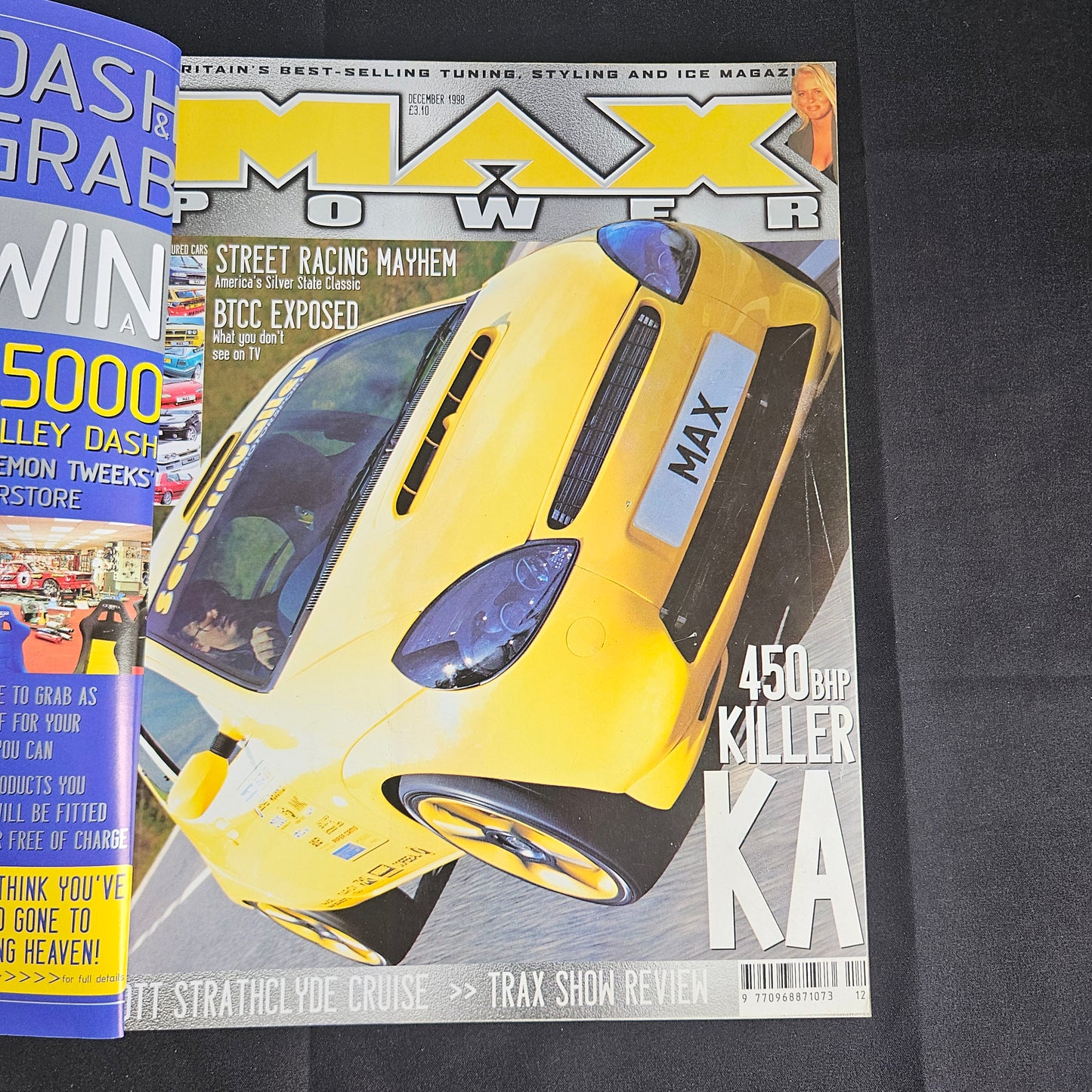 Max Power Magazine December 1998 (1356) 450BHP Ford Ka Lancia Integrale Trax 98