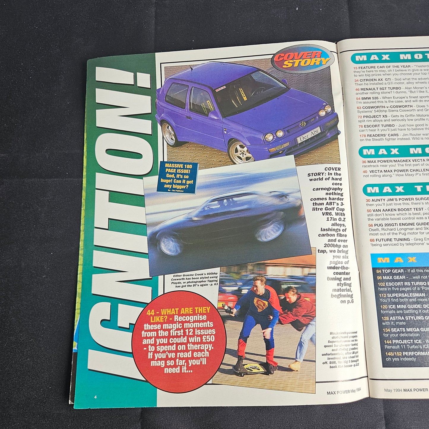 Max Power Magazine May 1994 (1357) ABT Golf VR6 Sierra Cosworth Escort RS Turbo