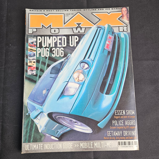 Max Power Magazine February 1999 (1357) Peugeot 306 Nitrous Nissan 300ZX JDM