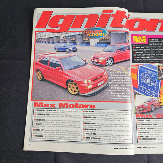 Max Power Magazine May 1998 (1357) Ford Escort Cosworth SEMA Auto Salon JDM