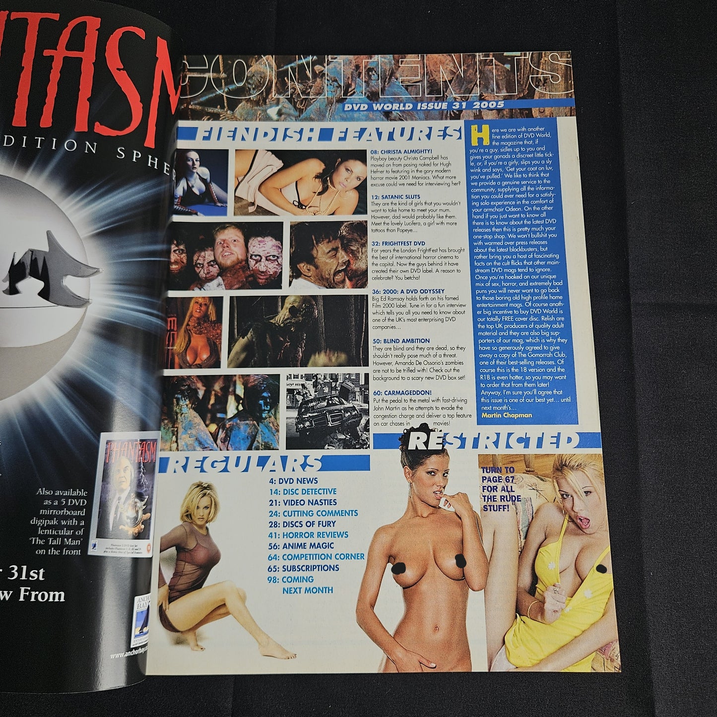 DVD World Magazine Issue 31 (2005) (1359) Christa Campbell Lana Clarkson Horror
