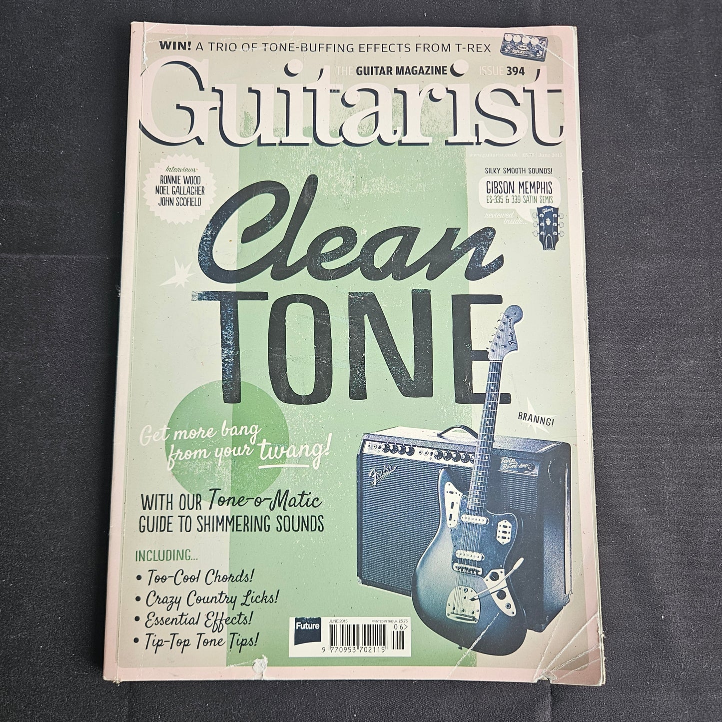 Guitarist Magazine June 2015 #394 (1360) Noel Gallagher Ronnie Wood Clean Tone
