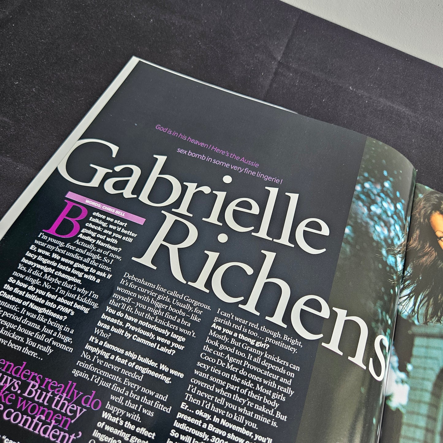 FHM Magazine Lingerie Special 2002 Booklet (0012) Gabrielle Richens Judi Shekoni Y2K