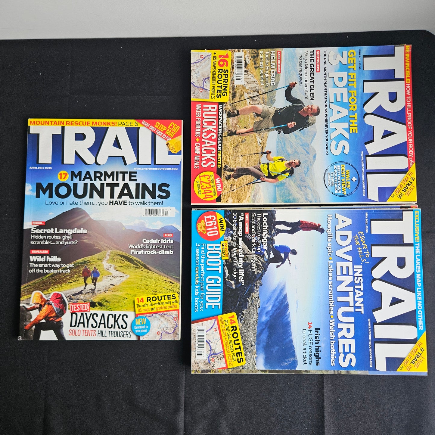 BUNDLE JOBLOT 11x TRAIL Magazines 2011 Hillwalking Lake District (BJL0139)