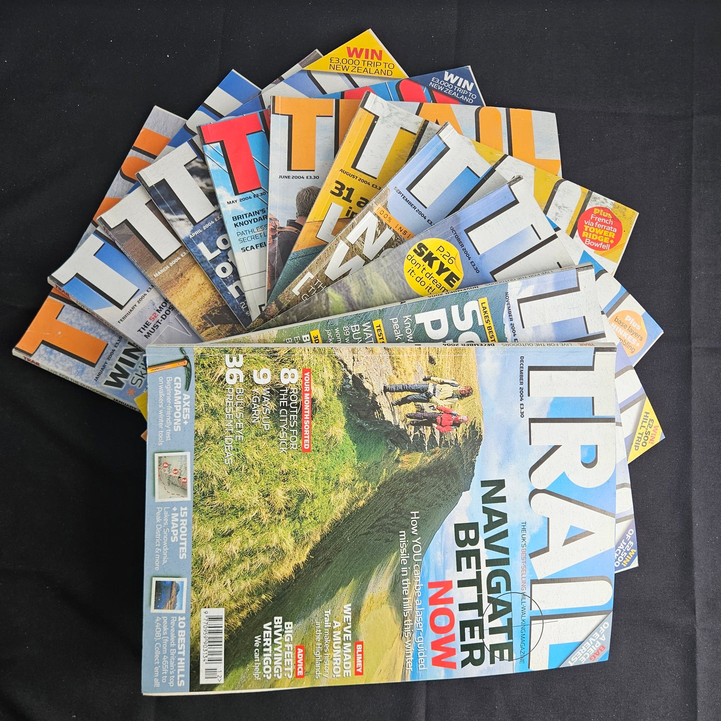 BUNDLE JOBLOT 11x TRAIL Magazines 2004 Hillwalking UK Outdoors (BJL0140)