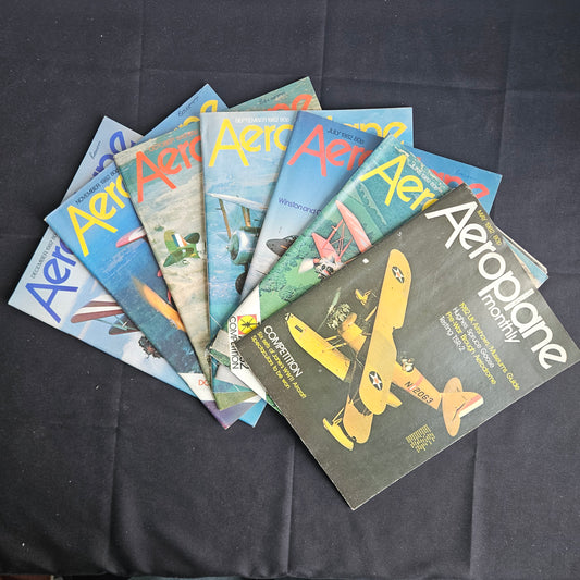 BUNDLE JOBLOT 7x AEROPLANE Monthly Magazines 1982 Aviation History (BJL0141)