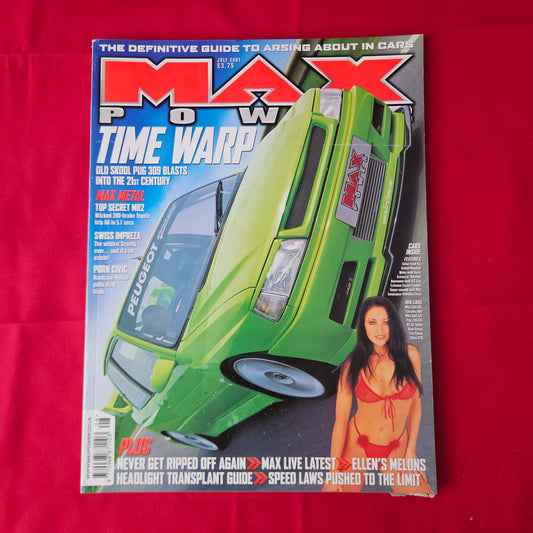 Max Power Magazine July 2001 (1361) Peugeot 309 Swiss Impreza Top Secret MR2 Y2K