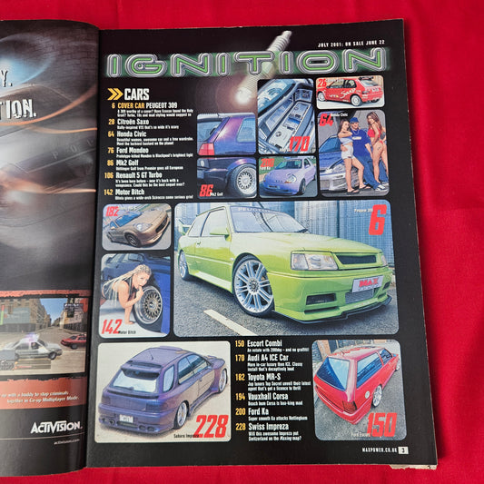 Max Power Magazine July 2001 (1361) Peugeot 309 Swiss Impreza Top Secret MR2 Y2K