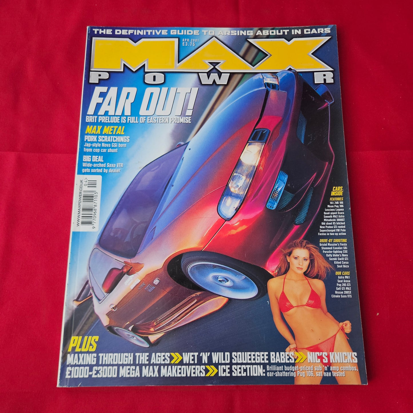 Max Power Magazine April 2001 (1361) Honda Prelude Nicola McLean 3000GT Y2K