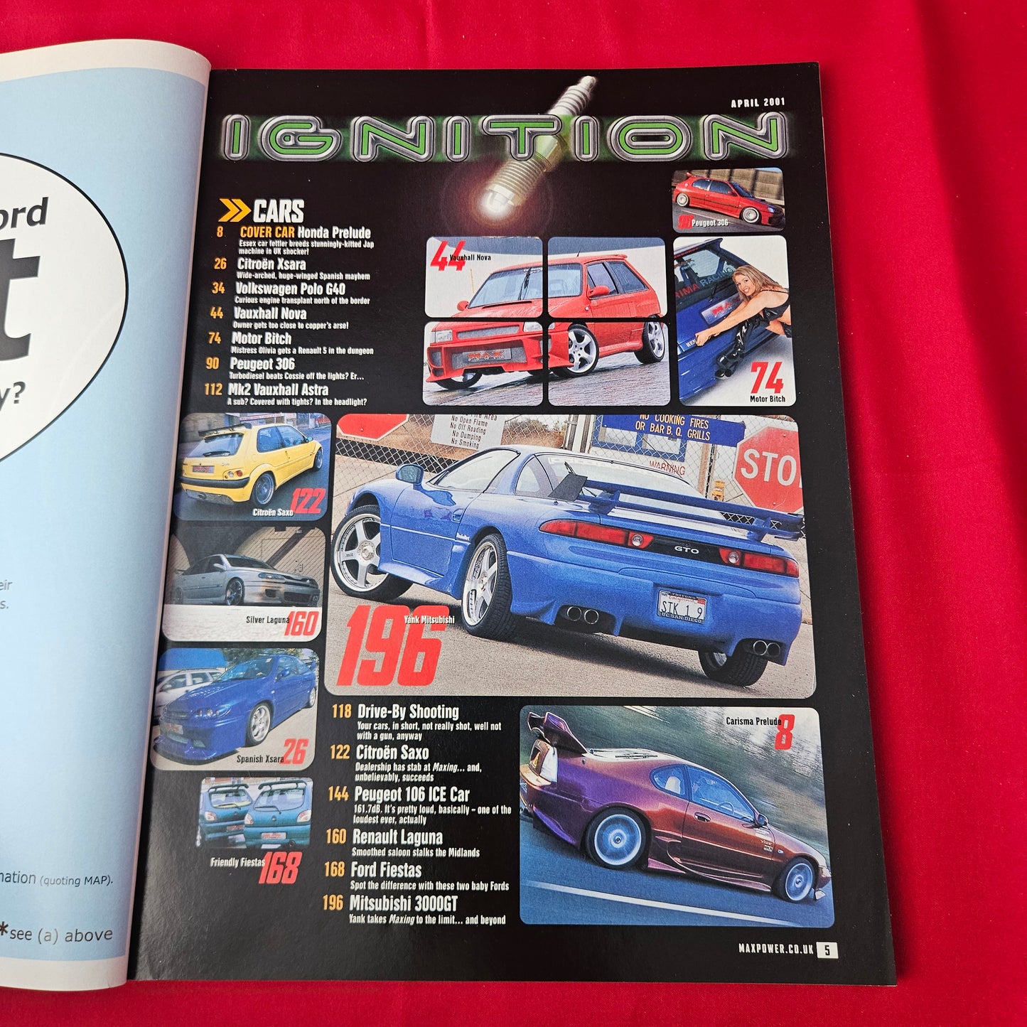 Max Power Magazine April 2001 (1361) Honda Prelude Nicola McLean 3000GT Y2K
