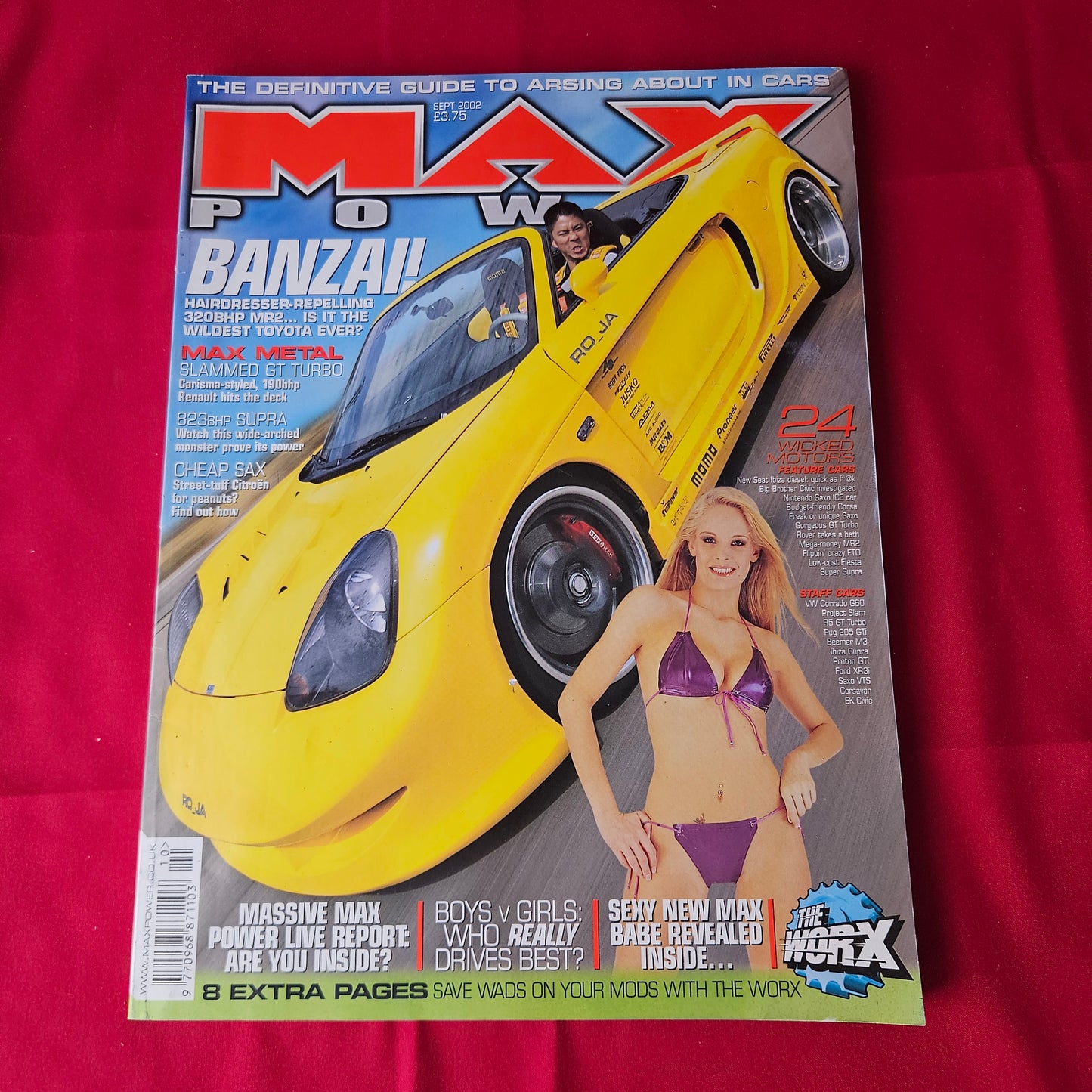 Max Power Magazine September 2002 (1362) Toyota MR2 Supra Max Babe Gemma Y2K