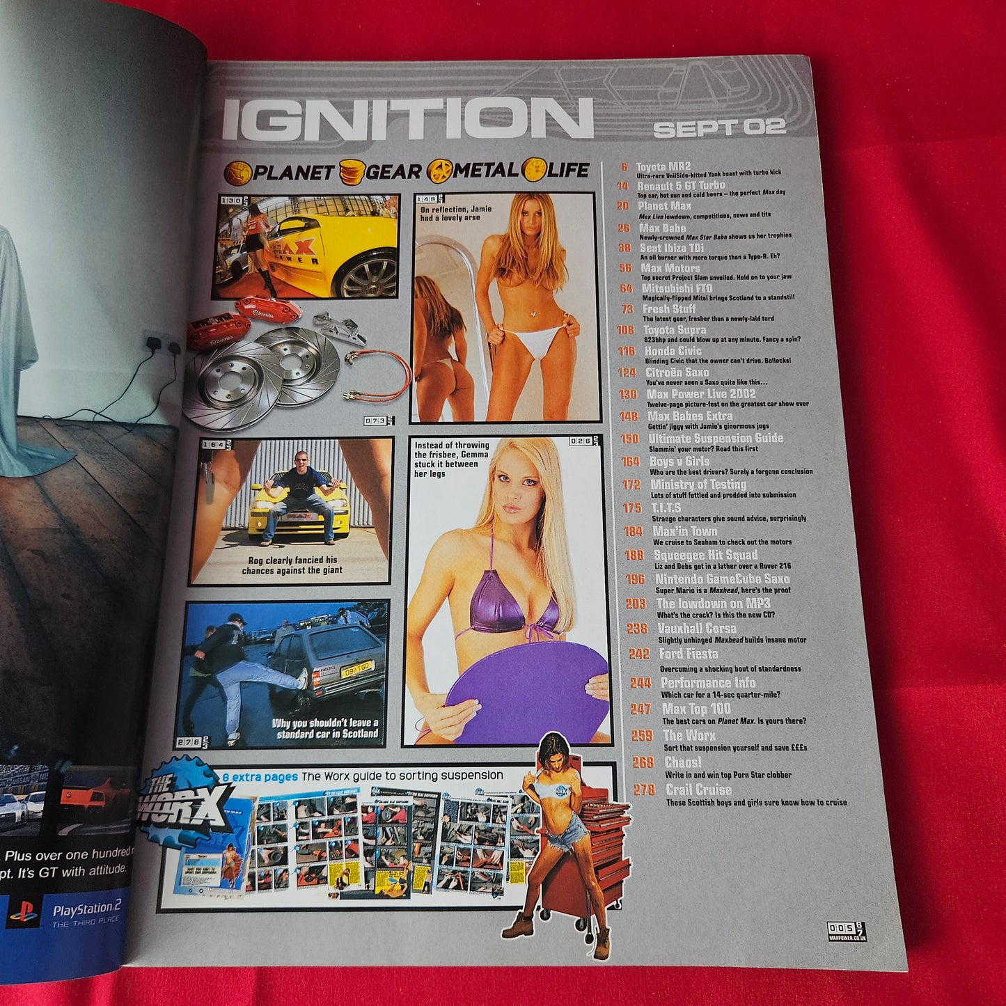 Max Power Magazine September 2002 (1362) Toyota MR2 Supra Max Babe Gemma Y2K