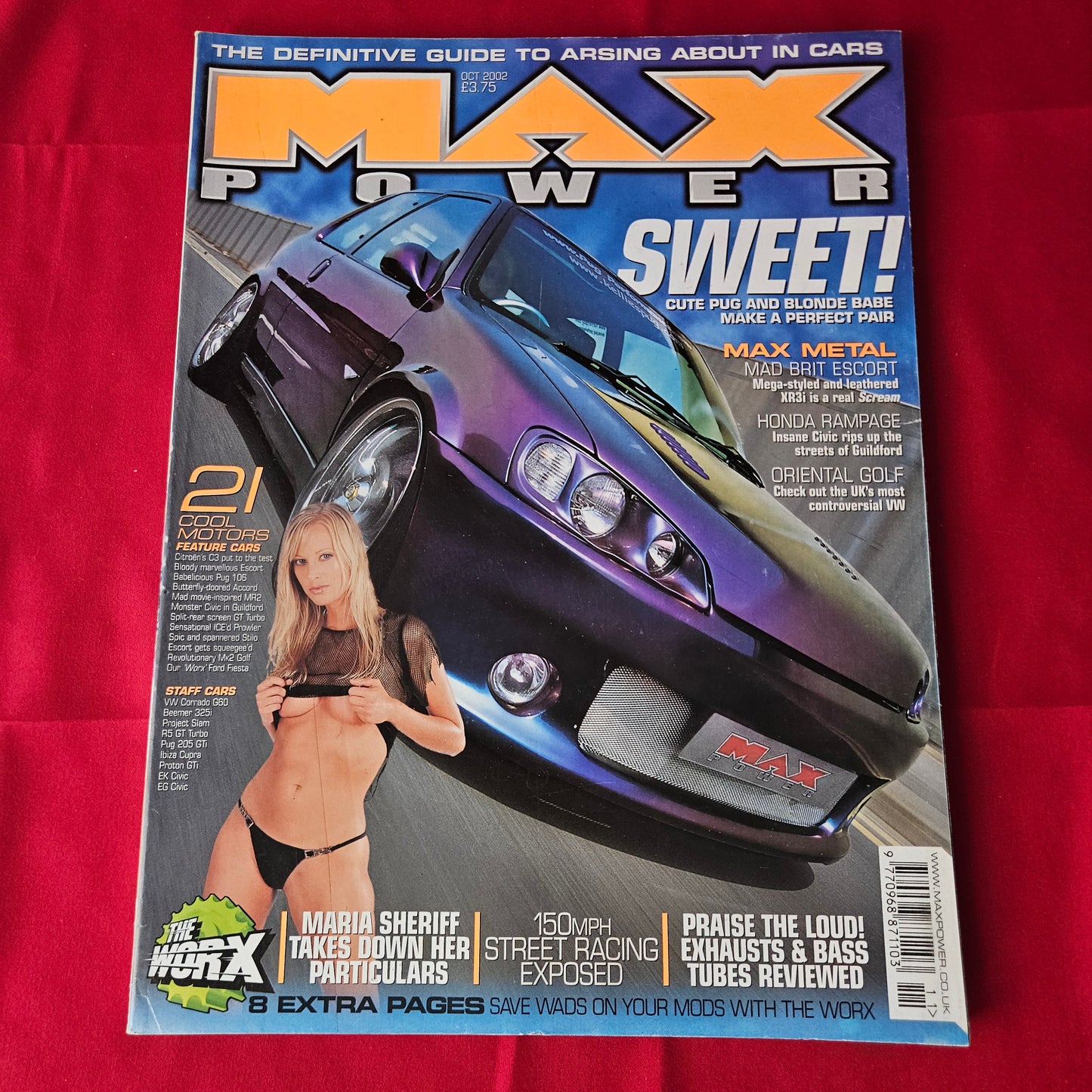 Max Power Magazine October 2002 (1362) Ford Escort XR3i Peugeot 106 Maria Sheriff