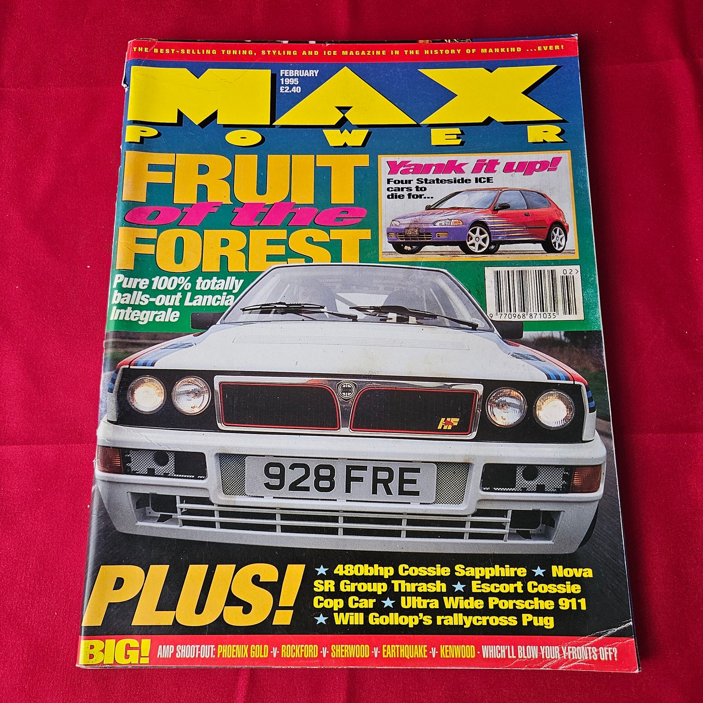 Max Power Magazine February 1995 (1362) Lancia Integrale Escort Cosworth Porsche 911