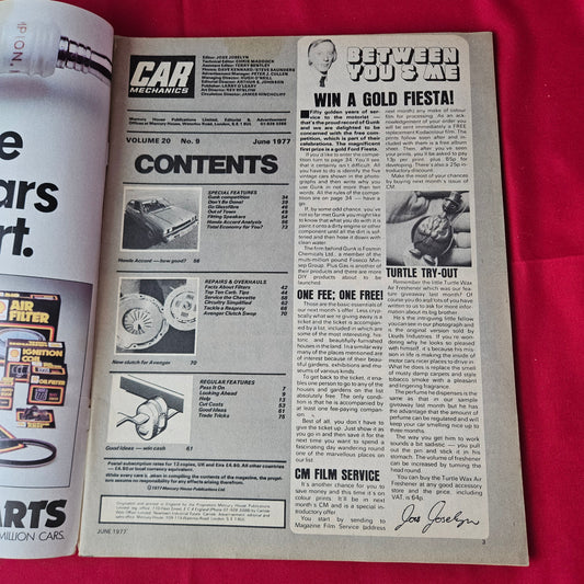 Car Mechanics June 1977 Vol 20 No 9 (1363) Honda Accord Chevette Avenger Respray