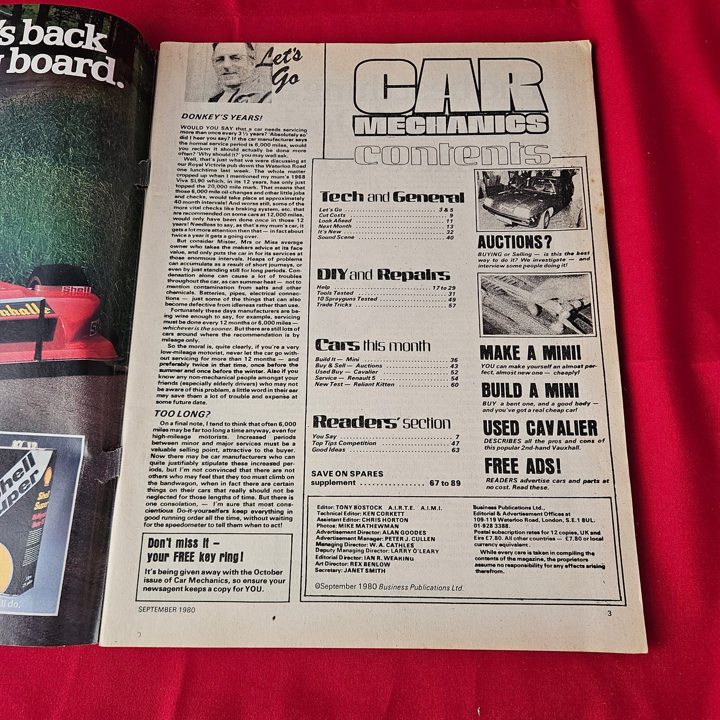 Car Mechanics Magazine September 1980 (1363) Mini Build Renault 5 Cavalier Reliant