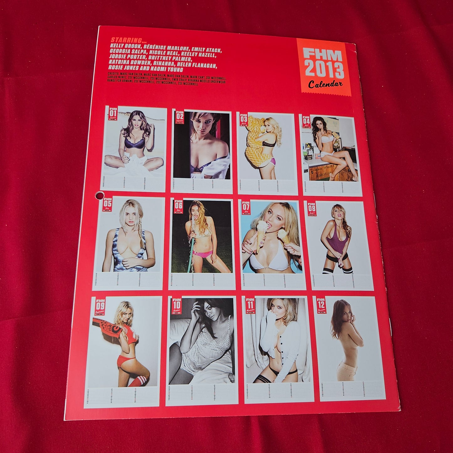 FHM Magazine Calendar 2013 (0013) Kelly Brook Keeley Hazell Rihanna Emily Atack