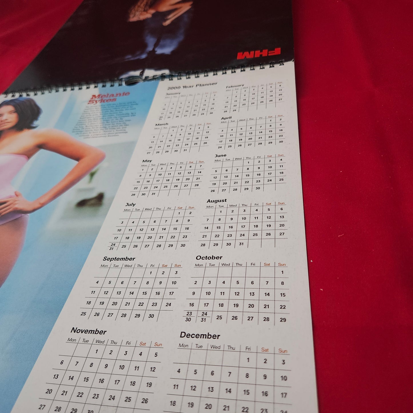 FHM Magazine Calendar 2000 (0014) Dannii Minogue Isla Fisher Claire Richards