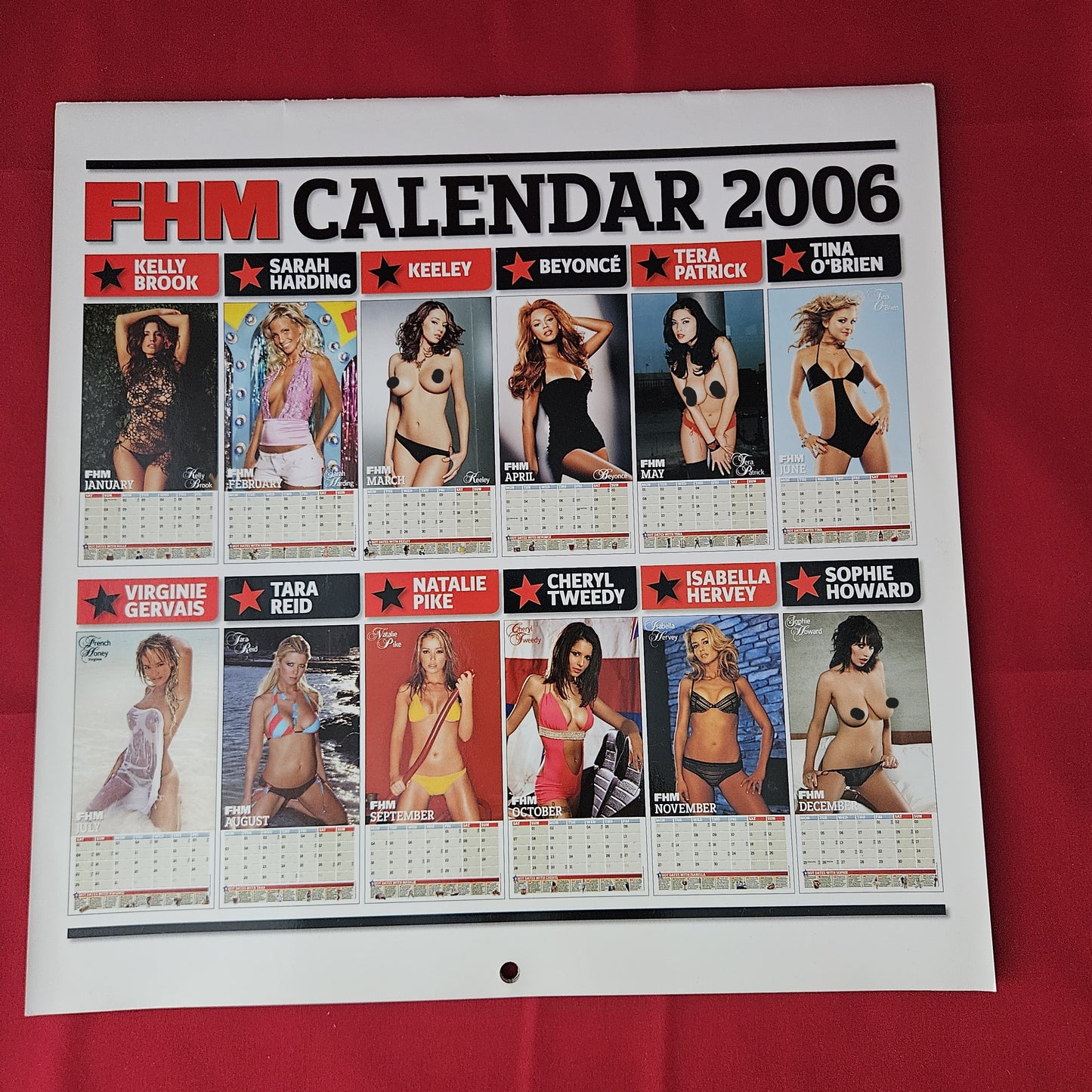 FHM Magazine Calendar 2006 (0014) Beyoncé Cheryl Tweedy Kelly Brook Keeley Hazell