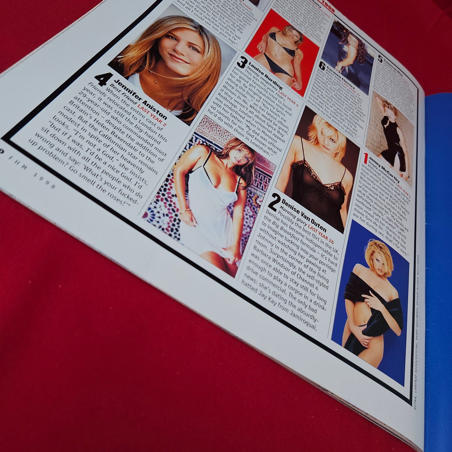 FHM Magazine 100 Sexiest Women 1998 (1366) Jenny McCarthy Jennifer Aniston Buffy