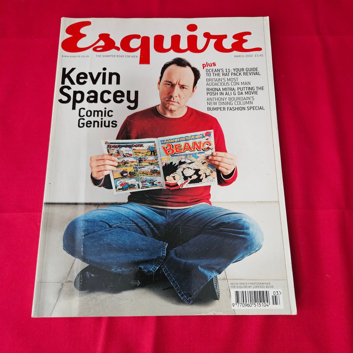Esquire Magazine UK March 2002 (1367) FLIP COVER Fashion Kevin Spacey Rhona Mitra