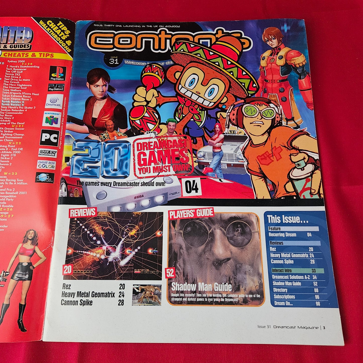 Dreamcast Magazine January 2002 #31 (1367) Rez Shenmue Jet Set Soul Calibur