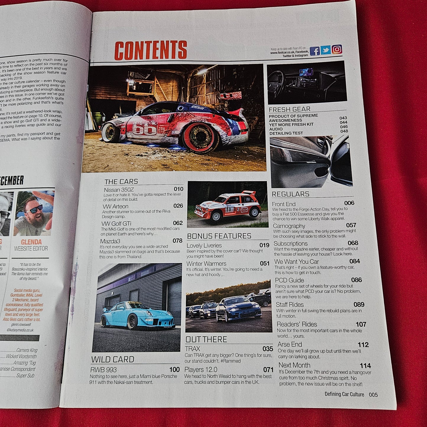 Fast Car Magazine December 2018 #402 (1367) Nissan 350Z RWB Porsche 993 VW Golf