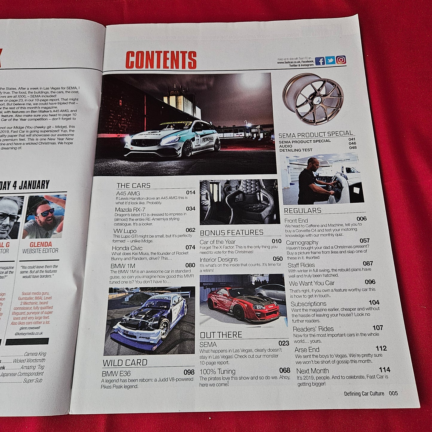 Fast Car Magazine January 2019 #403 (1367) Mercedes A45 AMG Mazda RX-7 SEMA BMW E36