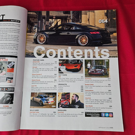 Fast Car Magazine April 2019 #406 (1367) Citroen DS3 Liberty Walk Fairlady Z RWB Porsche
