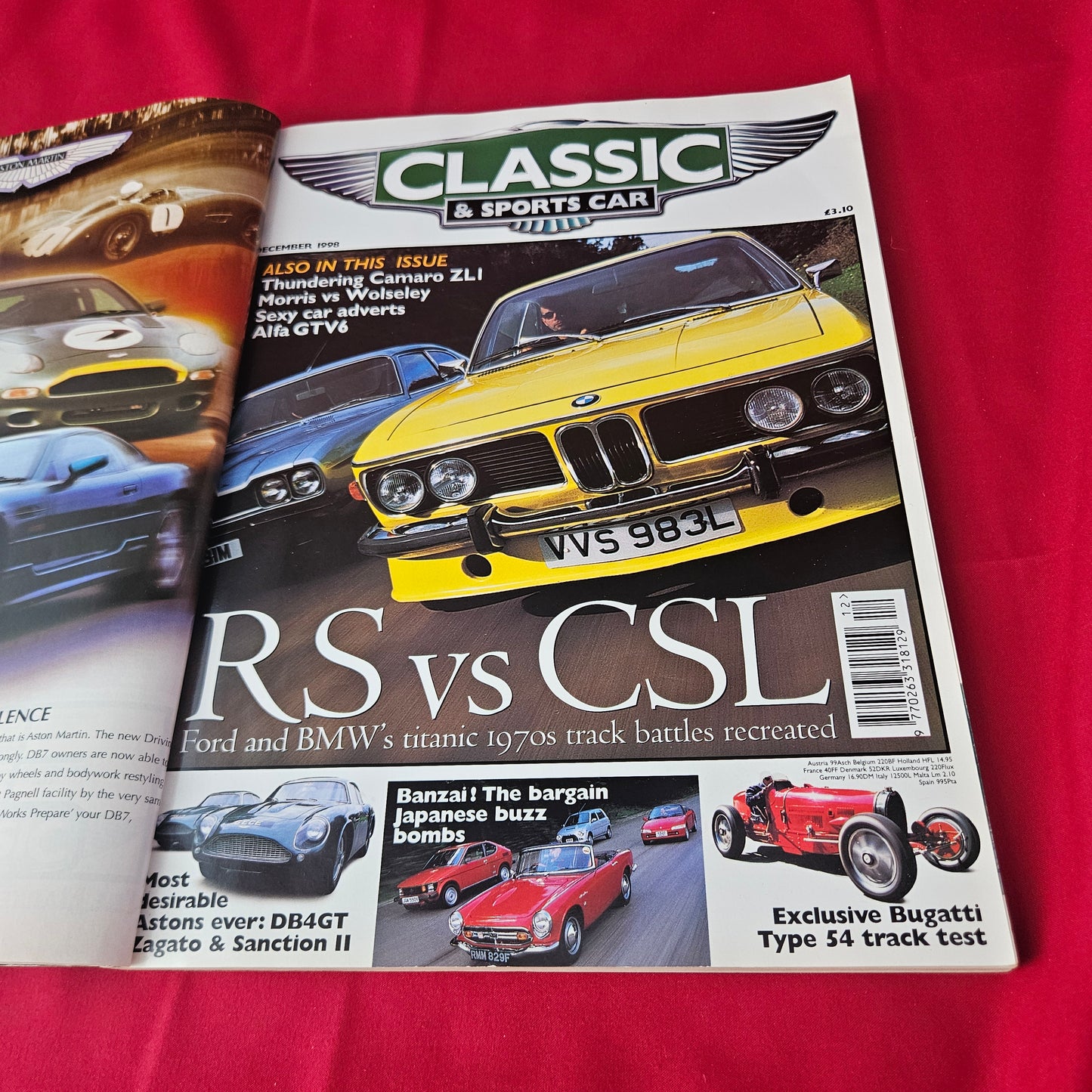 Classic & Sports Car Magazine December 1998 (1371) BMW CSL vs Ford RS + NEC Showguide