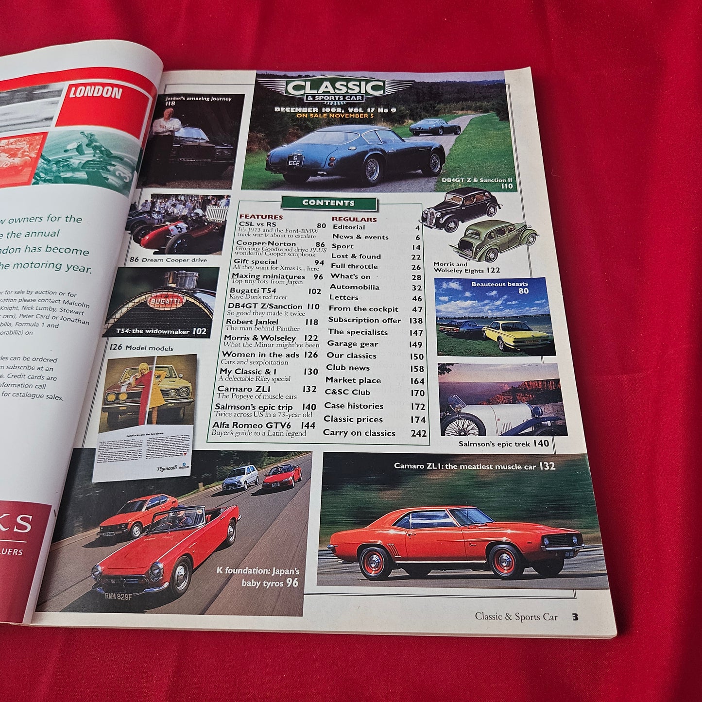 Classic & Sports Car Magazine December 1998 (1371) BMW CSL vs Ford RS + NEC Showguide